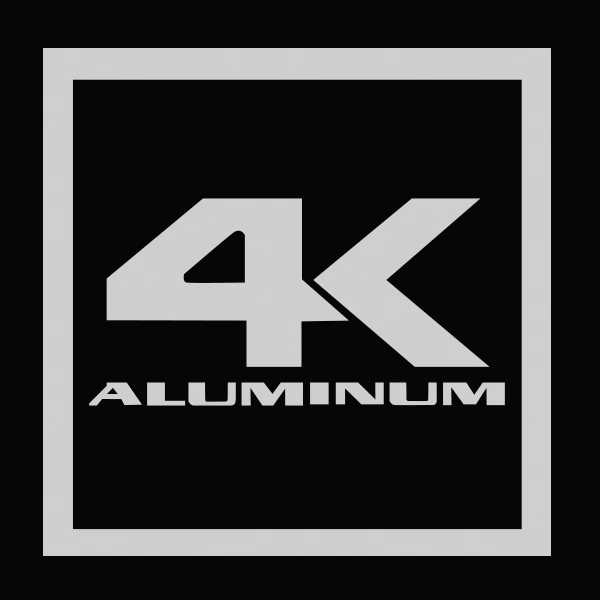 4k aluminum logo